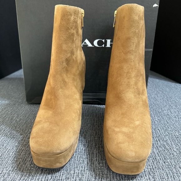 Coach Women’s Iona Suede Block Heel Booties - Picture 7 of 16
